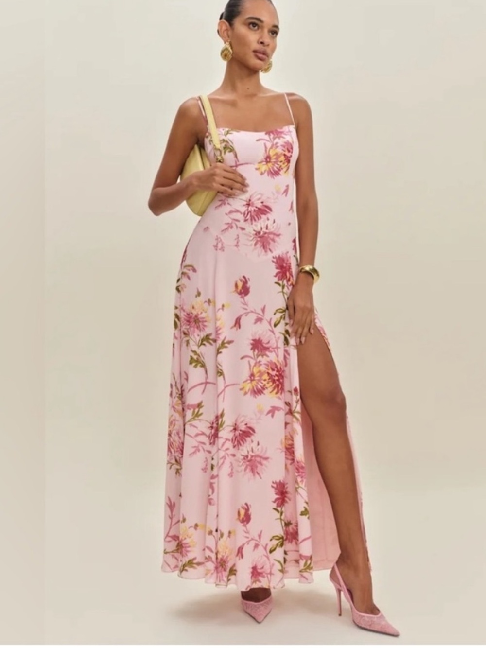 Reformation Bea Dress Chrysanthemum